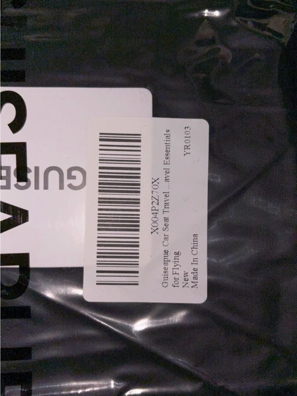 Guiseapre Black Travel Car Seat Protector